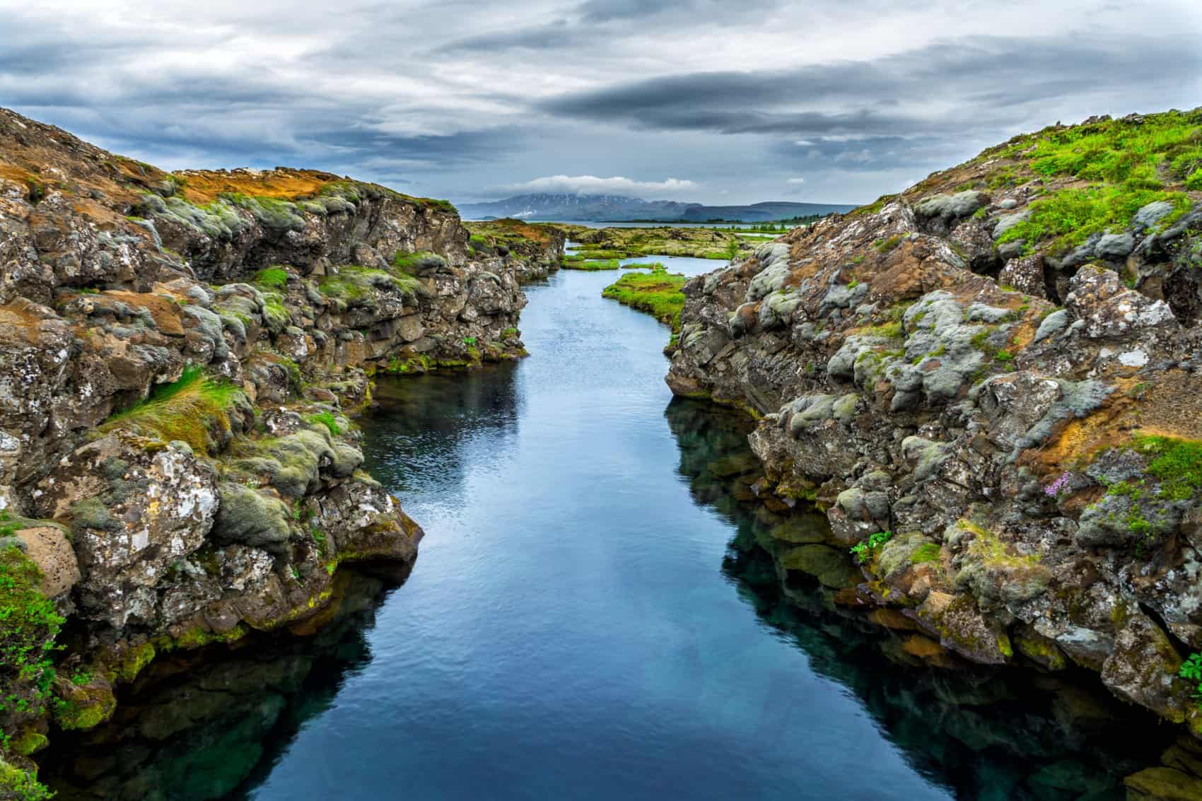 Diving the Silfra fissure in Iceland.