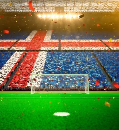 Iceland flag in World Cup Stadium seats