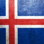 The Iceland flag representing its language and history