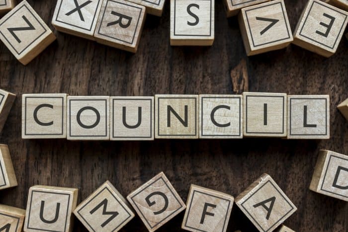 Letter blocks spelling council for Iceland's Althingi parliament