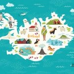 Where are Iceland’s attractions on the map?