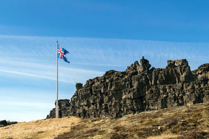 Thingvellir, the first parliament in the world, iceland