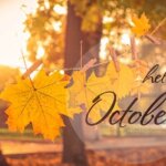 Hello October graphic for weather in Iceland