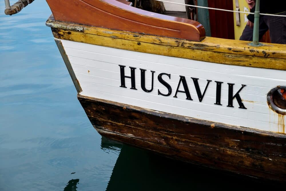 Husavik what watching boat in Iceland