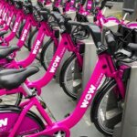 WOW citybikes has signature purple bikes to rent all around Reykjavik
