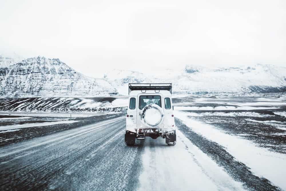 Weather in January can require more cautious while driving in Iceland