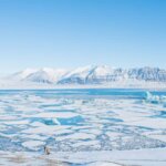 Iceland's Jökulsárlón glacier lagoon in February