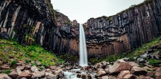 Svartifoss black waterfall in Iceland