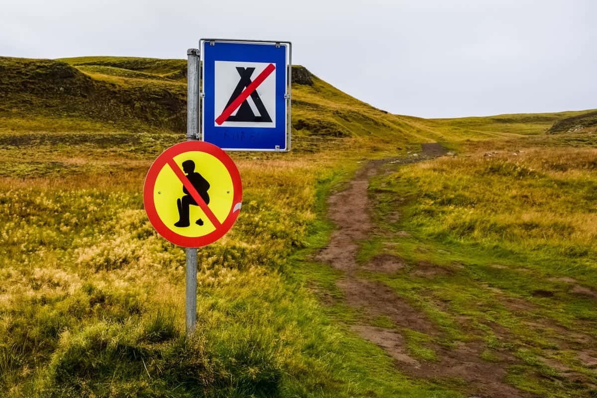 Public Signs Telling Tourists What Not To Do In Iceland