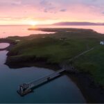 Videy island at sunset