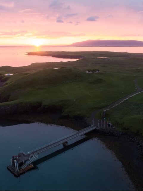 Videy island at sunset