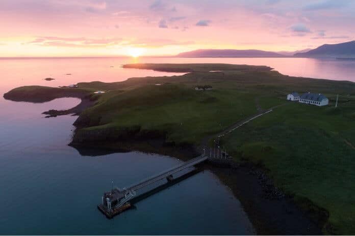 Videy island at sunset
