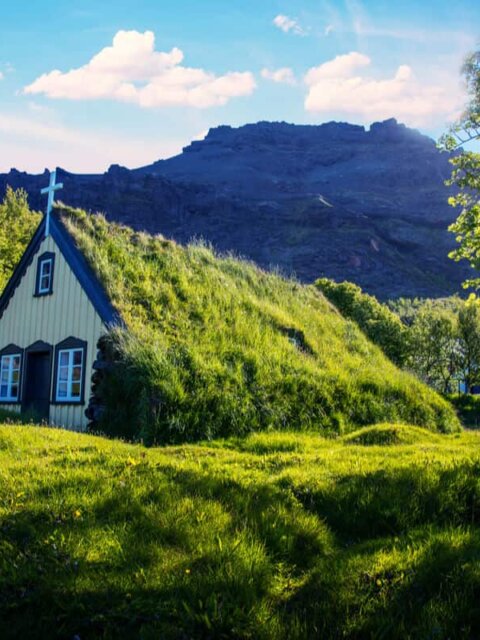 Turf churches are some of the prettiest churches in Iceland