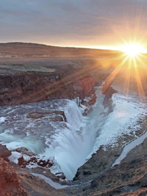 Golden Circle Tour Iceland Gullfoss waterfall