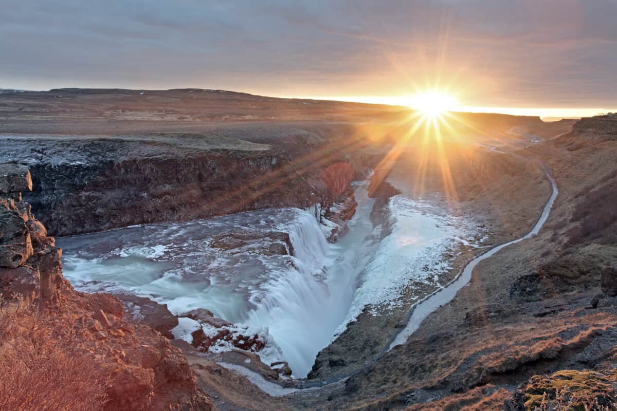Golden Circle Tour Iceland Gullfoss waterfall