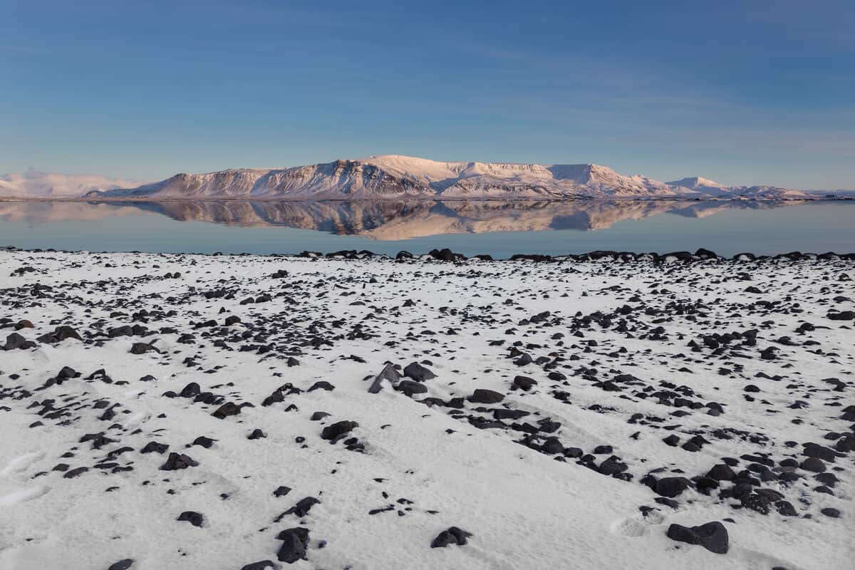 Mount Esja in winter