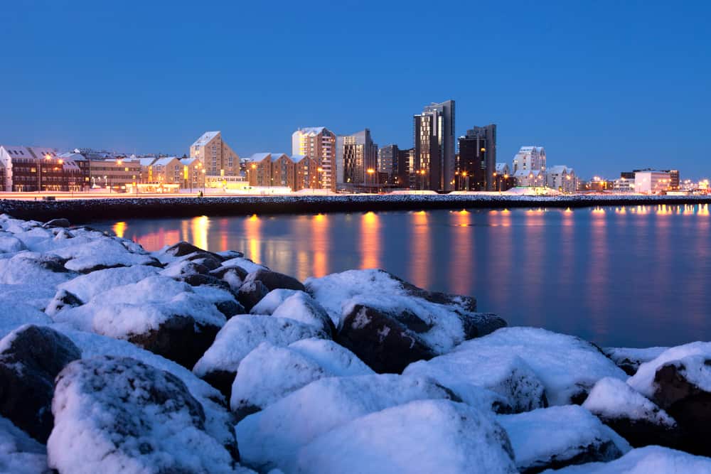 Reykjavik At Night, One Of The Bst Cities To Visit In Iceland