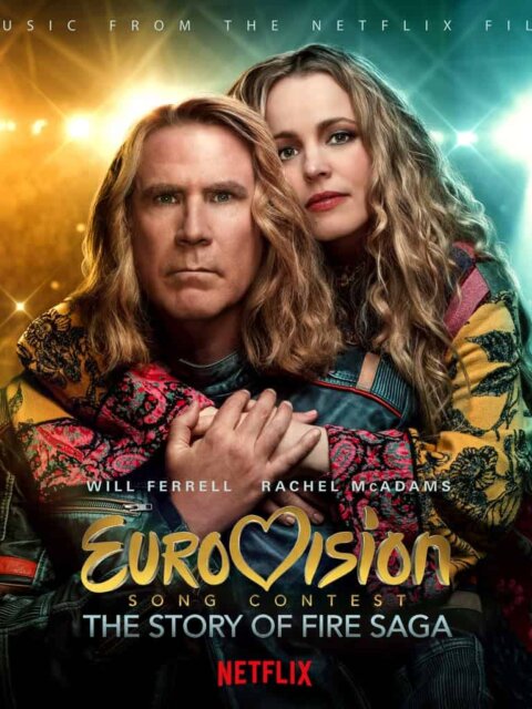 movie poster of eurovision song contest the sorty of fire saga