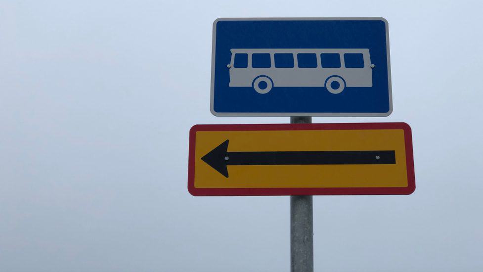 Bus Stop In Iceland