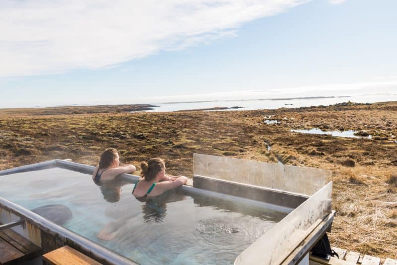 Two girls taking a thermal bath in Iceland - Icelandic woman: Feminism in Iceland