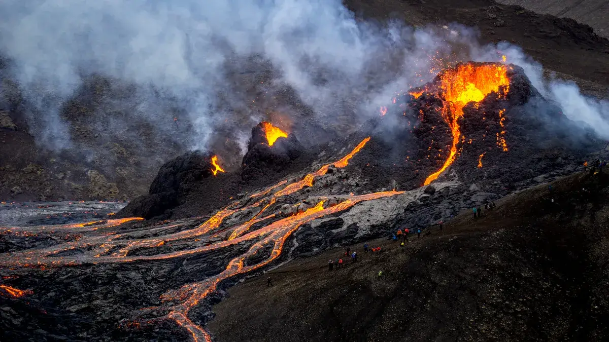 Volcanic Eruption in Iceland Prompts Evacuations Near Grindavík 1 Grindavík Volcano