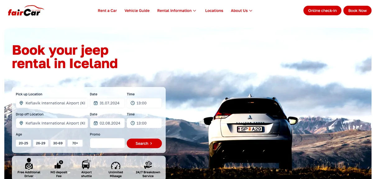 faircar rental iceland reviews